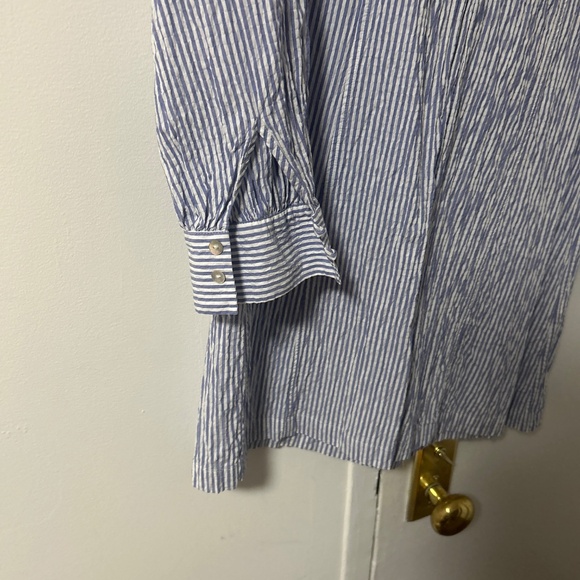 & Other Stories white and blue striped Coverup - Picture 2 of 4